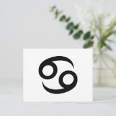 Carte Postale Symbole Zodiaque du cancer noir (Debout devant)