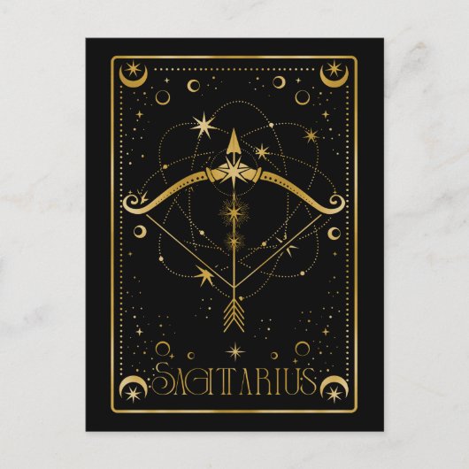 Carte Postale Symbole zodiaque du Sagittarius (Devant)