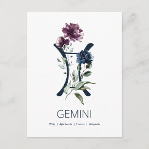 Carte Postale SYMBOLE Zodiaque Étoile Gemini