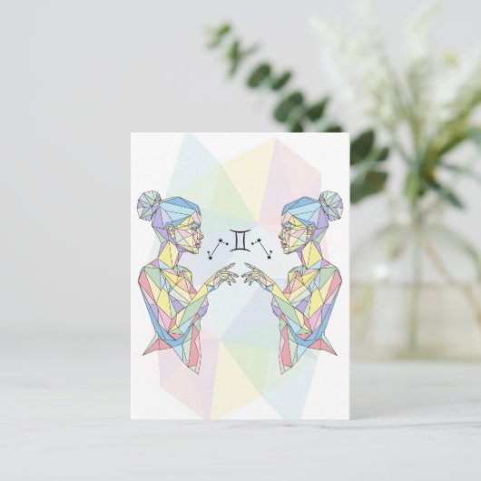 Carte Postale SYMBOLE Zodiaque Gemini (Debout devant)