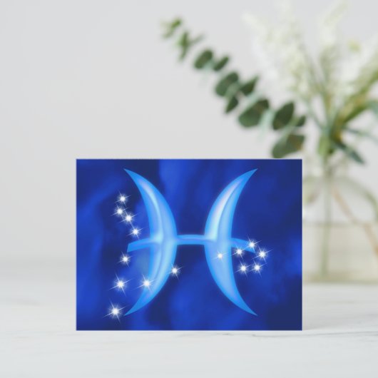 Carte Postale Symbole zodiaque Pisces (Debout devant)