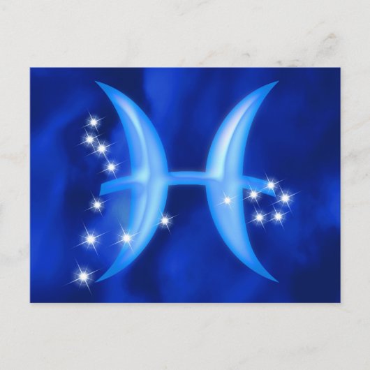 Carte Postale Symbole zodiaque Pisces (Devant)