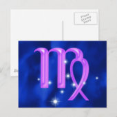 Carte Postale Symbole zodiaque Virgo (Devant / Derrière)