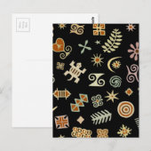 Carte Postale Symboles Adinkra africains (Devant / Derrière)