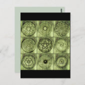 carte postale symboles alchimie (Devant / Derrière)