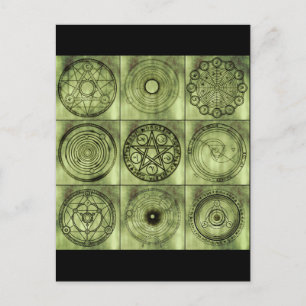 carte postale symboles alchimie