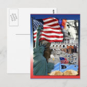 Carte Postale Symboles américains (Devant / Derrière)