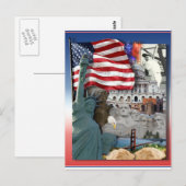 Carte Postale Symboles américains (Devant / Derrière)