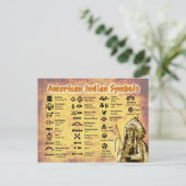 Carte Postale Symboles amérindiens (Debout devant)