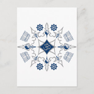 Carte Postale Symboles bouddhistes tribaux