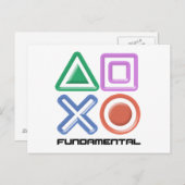 Carte Postale Symboles de jeu fondamentaux (Devant / Derrière)