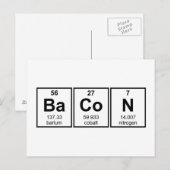 Carte Postale Symboles d'élément de tableau périodique Bacon (Devant / Derrière)