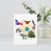 Carte Postale Symboles d'état du Texas (Debout devant)