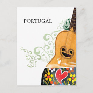 Carte Postale Symboles du Portugal - Guitare portugaise