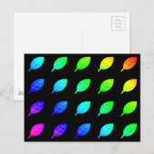 Carte Postale Symboles Feuille multicolore Feuille Rainbow (Devant / Derrière)