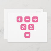 Carte Postale Symboles mathématiques Signes mathématiques (Devant / Derrière)