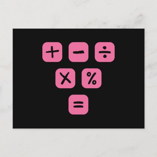 Carte Postale Symboles mathématiques Signes mathématiques Maths (Devant)