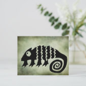 Carte Postale symboles tribaux africains anciens linocut (Debout devant)