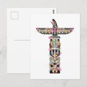 Carte Postale Symbolisme des Thunderbird Haida Nation autochtone (Devant / Derrière)