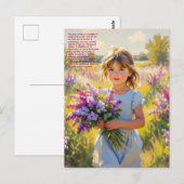 Carte Postale Symbolisme du lilas (Devant / Derrière)