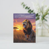 Carte Postale Symbolisme du lion (Debout devant)