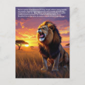 Carte Postale Symbolisme du lion (Devant)