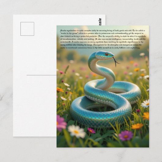 Carte Postale Symbolisme serpent (Devant / Derrière)