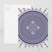 Carte Postale Symétrie hypnotique : Art géométrique Abstrait (Devant / Derrière)