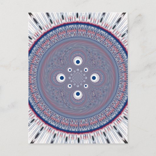 Carte Postale Symétrie hypnotique : Art géométrique Abstrait (Devant)