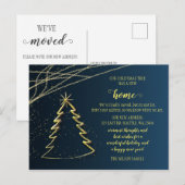 Carte Postale Sympa arbre de Noël Nous avons déplacé les vacance (Devant / Derrière)