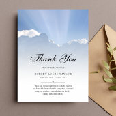 Carte Postale Sympathie Merci Plage Océan Funérailles 