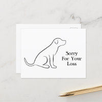 Sympathie pour chien Désolé pour votre perte