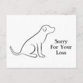 Carte Postale Sympathie pour chien Désolé pour votre perte (Devant)