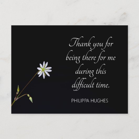 Carte Postale sympathie pour la fleur blanche (Devant)