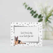 Carte Postale Sympathie pour la perte d'un Berger Allemand (Debout devant)