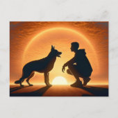 Carte Postale Sympathie pour la perte d'un berger allemand (Devant)