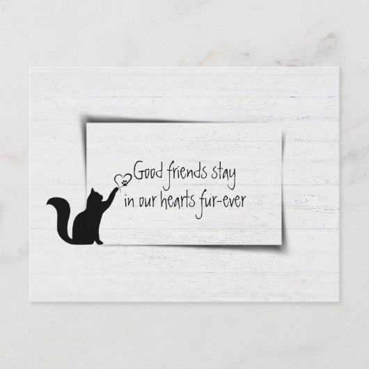 Carte Postale Sympathie pour la perte d'un chat de compagnie de  (Devant)