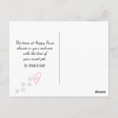 Carte Postale Sympathie pour la perte d'un Golden Retriever (Dos)