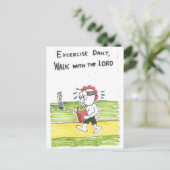 Carte postale - Sympathique panneaux d'église (Debout devant)