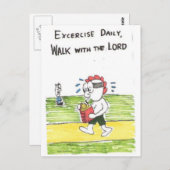 Carte postale - Sympathique panneaux d'église (Devant / Derrière)