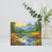 Carte Postale Symphonie d'automne. Harmonie florale de la nature (Debout devant)