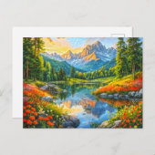 Carte Postale Symphonie d'automne. Harmonie florale de la nature (Devant / Derrière)