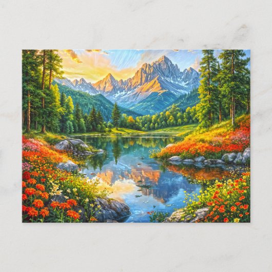 Carte Postale Symphonie d'automne. Harmonie florale de la nature (Devant)