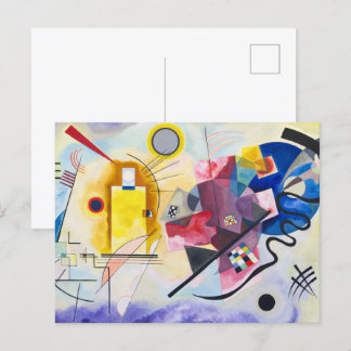 Carte Postale Symphonie émotionnelle Kandinsky en rouge, jaune e