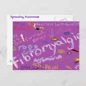 Carte Postale Symptômes de fibromyalgie (Devant / Derrière)