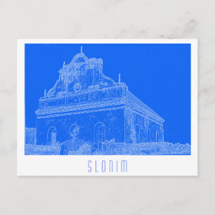 Carte Postale Synagogue de Slonim en Biélorussie - Esquisse d'ar