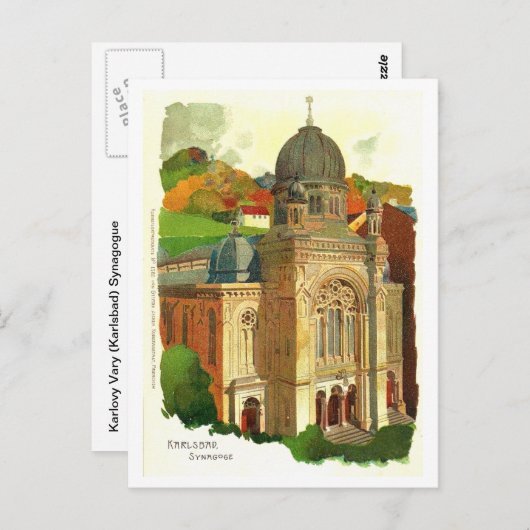 Carte Postale Synagogue Karlovy Vary (Karlsbad) (Devant / Derrière)