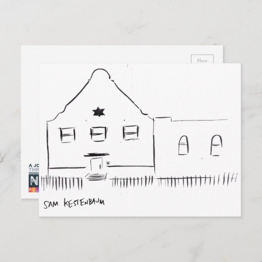 Carte postale Synagogue Kestenbaum Bedford-Stuyves (Devant / Derrière)