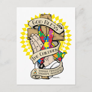 Carte Postale Syndrome d'Asperger Praying Hands