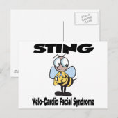 Carte Postale Syndrome facial Vélocardio-vasculaire STING (Devant / Derrière)